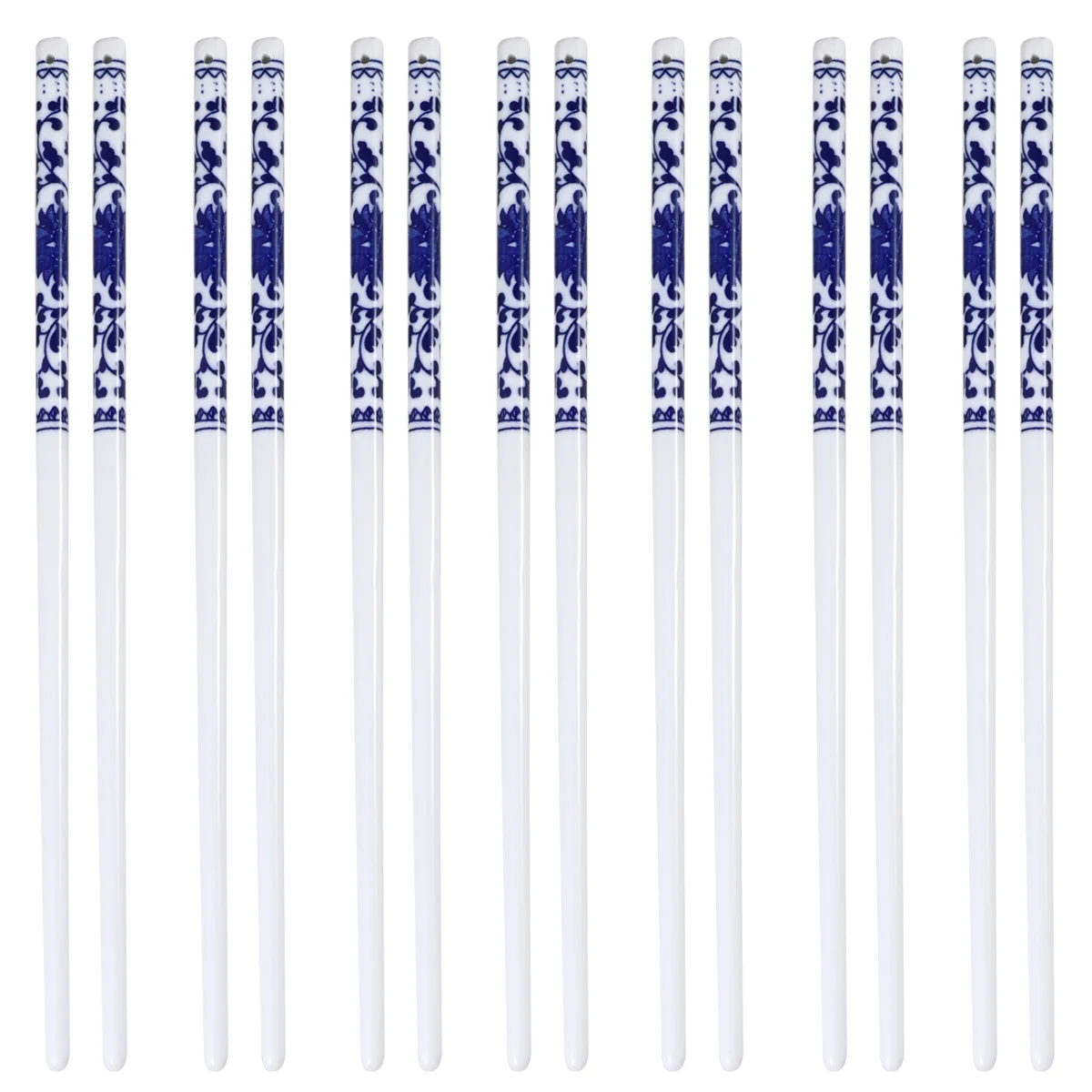 

10 пар, сине-белые фарфоровые палочки для еды