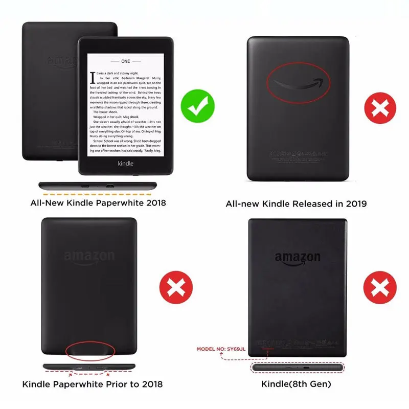 Чехол для 6 дюймов Amazon All New Kindle Paperwhite 4 (10th Generation 2018 releader) Магнитный смарт чехол +