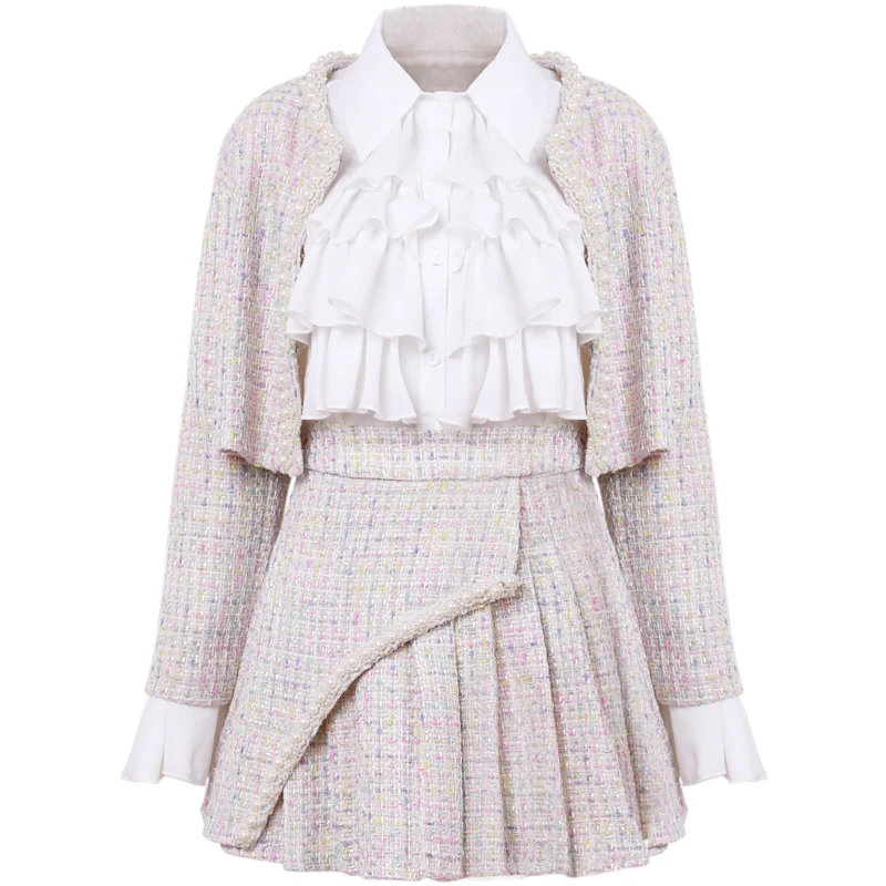 Маленький Бриз костюм женский осенний наряд 3 шт наборы 2019 новый маленький модный