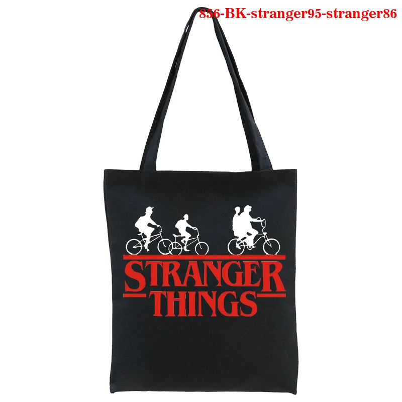 

Stranger Thing Bags Cartoon Casual Vintage Large-capacity Fashion Harajuku Canvas Bag Hip Hop Shopping Bag Women's Shoulder Bags