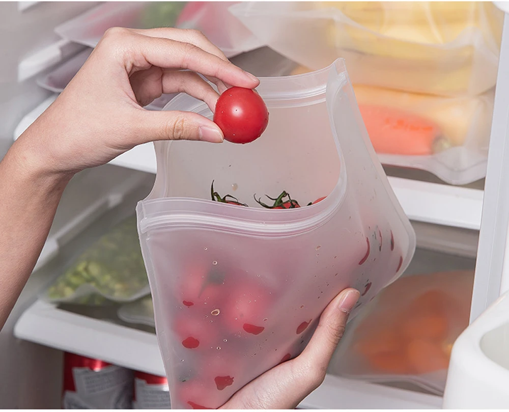 

NEW Food Preservation Bag Refrigerator Food Storage Bag Fruit Vegetable Sealed Bag Reuse Food Packaging Snacks Keep Fresh
