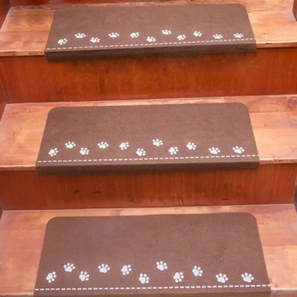 

Cute Paw Pattern Luminous Self-adhesive Stairs Step Pad Rug Carpet Non-slip Mat