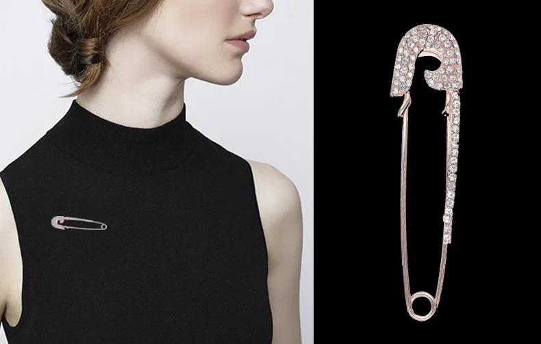 2021 Стразы Броши с булавкой в форме банта большие булавки брошь для женщин платье