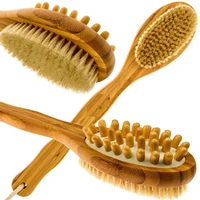 cellulite brush dry massage brushes body brush for back exfoliating natural bristles shower brush with long handle