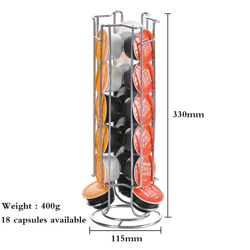 Подставка для кофейных зерен металлическая подставка капсул с хромированным