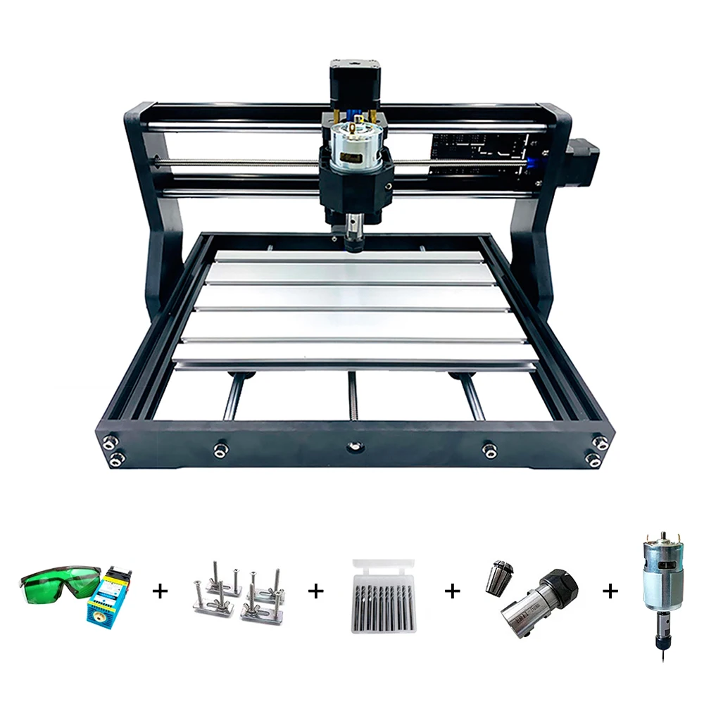 

CNC Laser Engraving Wood CNC Router Machine GRBL ER11 Hobby DIY 3 Axis PCB Milling Mini 3018 Pro Laser Engraver Machine 0.5W-15W