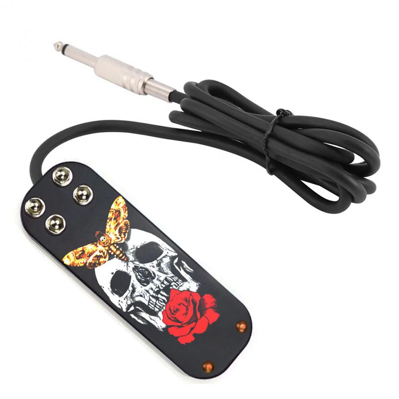 Mini Stainless Tattoo Foot Pedal Switch Pedal Compact for Tattoo Machine Accessory Anti Slip Foot Tattoos Pedal Tools Supplies mini stainless steel foot pedal switch controller tattoo power supply machine footswitch clip cord tattoo accessory tools