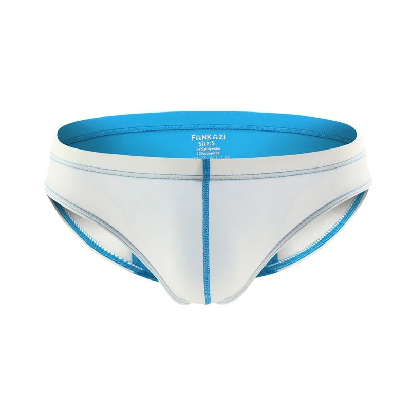 6PCS/Lot Sexy Underwear Nylon Men Briefs Low Waist Patchwork Mens Bikini Underpants Pouch Male Panties Bikini Swimming Trunks