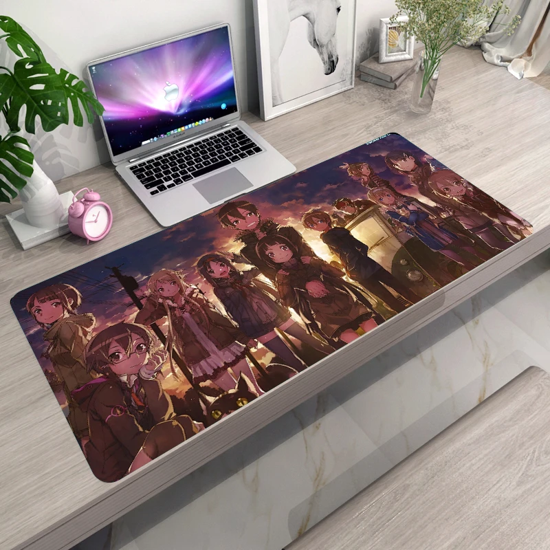 

MRGLZY Notepad Computer Desk Accessories Lock Game Pad Carpet Game Player Desktop Keyboard Non-slip Large Mouse Pad Animation