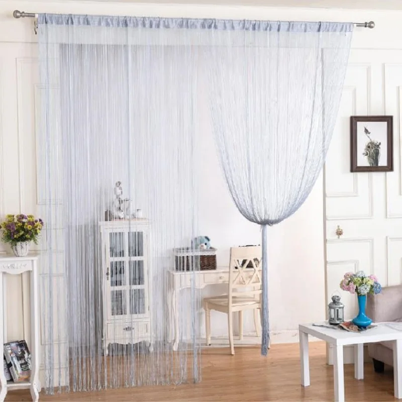 Декоративная сплошная занавеска s в полоску Белая пустая серая Классическая