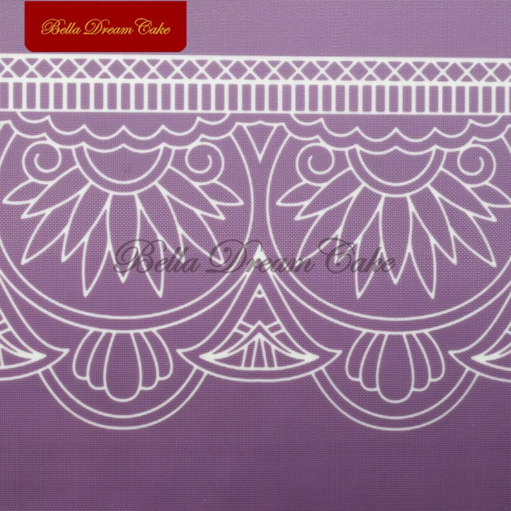 Цветочный кружевной полукружевной Фотофон трафареты для торта инструменты