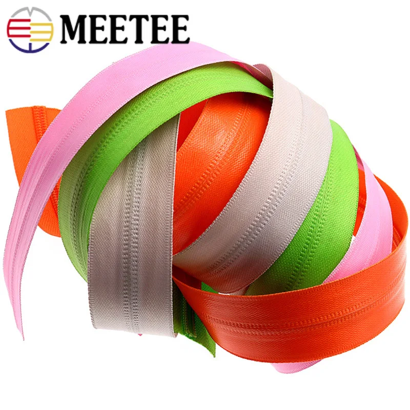 Meetee 2 метра 3 #5 # нейлоновая катушка водонепроницаемая молния с цветным кодом
