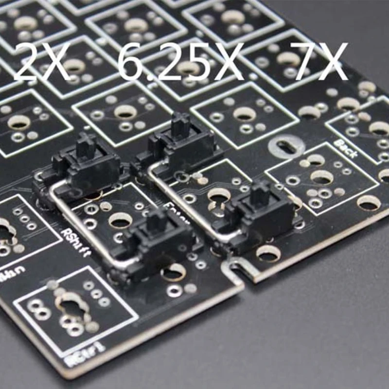 

1 Set Gold Plated Pcb Screw In Stabilizer For Custom Mechanical Keyboard Gh60 6.25 2U