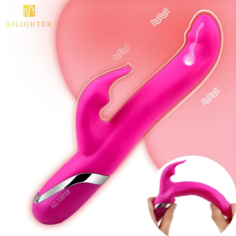 Кролик G Spot вибратор двойная вибрация большой настоящий фаллоимитатор Вагина