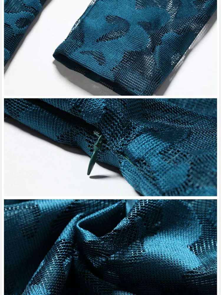 Женское кружевное платье средней длины Элегантное повседневное винтажное с