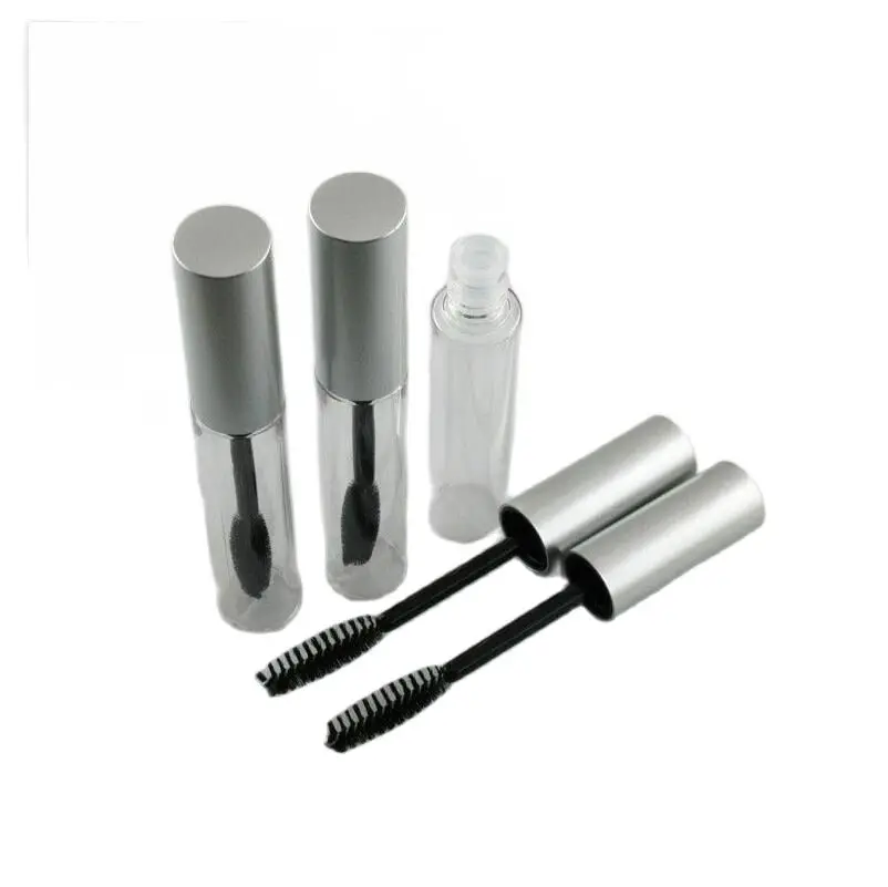 

10ml transparent mascara tube with silver top mascara brush active Eyelash growth liquid make up cosmetic packing