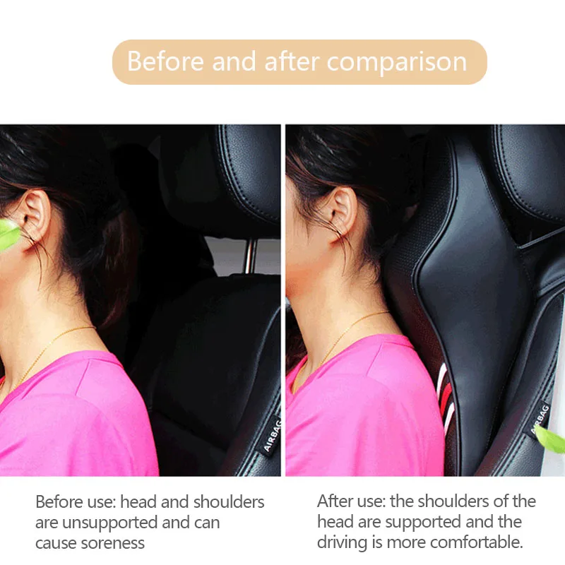 Подушка для автомобильного подголовника из ПУ кожи подушка шеи хлопка с эффектом