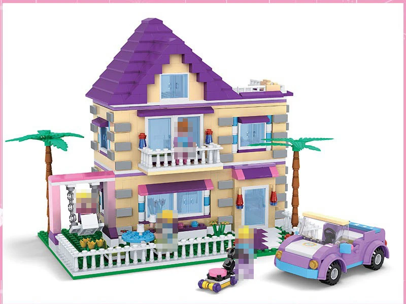 COGO14512 вилла дом спортивный автомобиль строительные блоки кирпичи развивающие