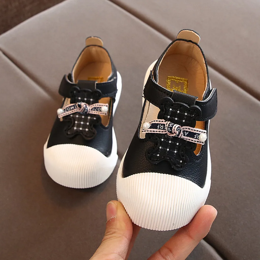 Детская обувь принцессы с мягкой подошвой Милая однотонная героями мультфильмов