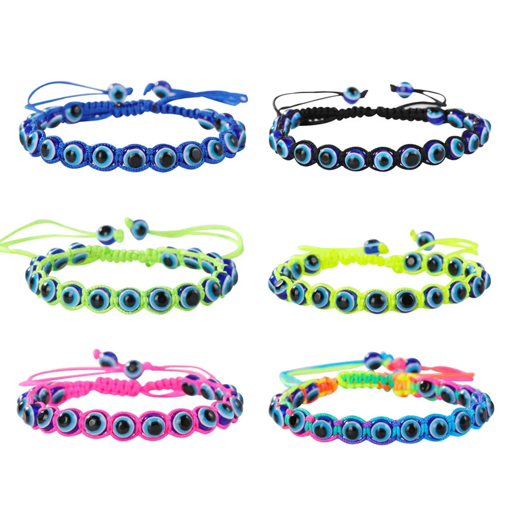 

Evil Turkish Eye Adjustable Bracelets for Women Charm Friendship Bracelets Aesthetic Jewelry Wholesale Items Valentines Day Gift