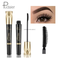 pudaier diamond eye lash mascara 4d fiber waterproof rimel mascara eyelash makeup cosmetic curling lengthening lashes black ink