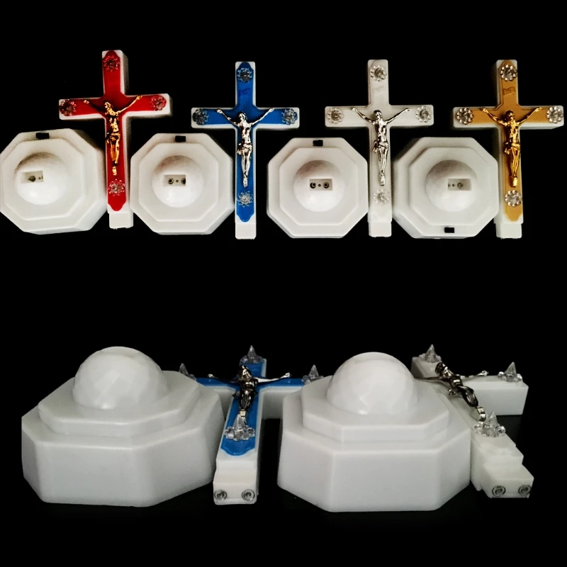 Светодиодный светильник с крестом Иисуса лкона украшения для дома и церкви