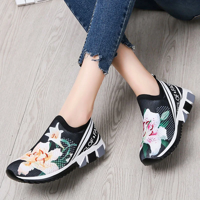 2019 удобная обувь на плоской подошве женская повседневная из Вулканизированной