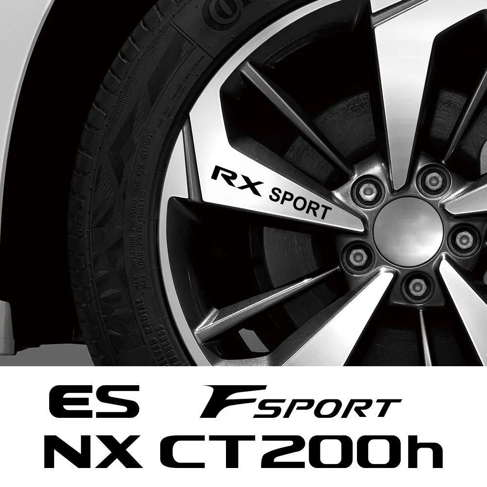 Автомобильные наклейки на колеса 4 шт. для Lexus RX 300 330 IS 250 GX 400 460 UX 200 NX LX LS GS ES SPORT CT200h