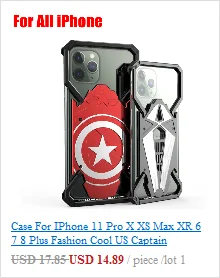 Модный классный Алюминиевый металлический чехол капитан США для Galaxy S10 S9 Plus Note 8 9 S8 Plus S7 Edge задняя крышка GN83