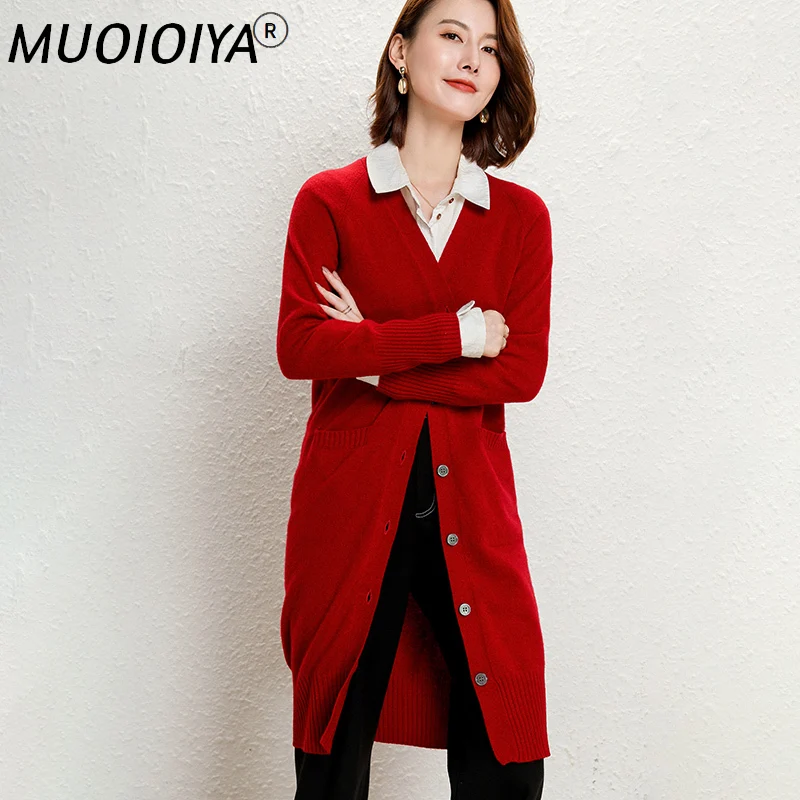 

Женский длинный кардиган, мягкий кашемировый кардиган, 6 цветов, Осень-зима 2022