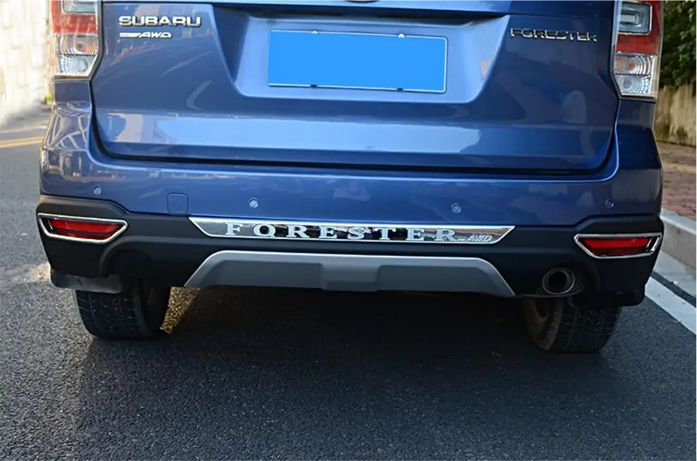 Защитная накладка на передний и задний бампер из АБС-пластика для Subaru Forester 2013 2014