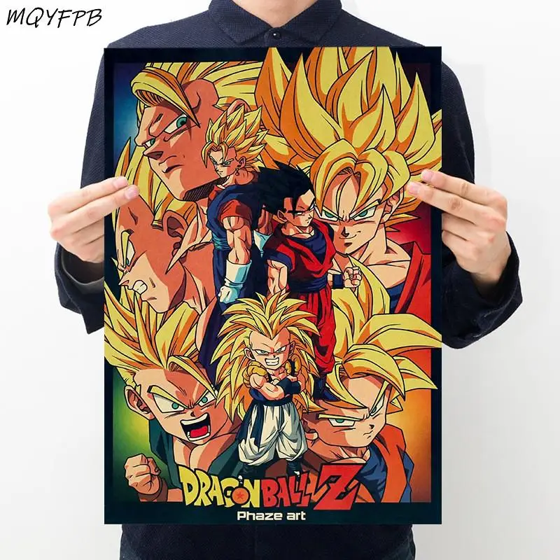 

Anime Kraft Paper Poster Wall Decoration Painting Household Products 50.5x35cm