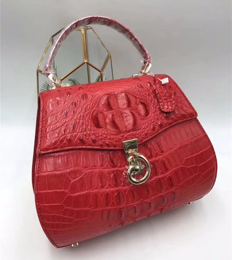Шикарный дизайн 100% натуральная экзотическая крокодиловая кожа женская