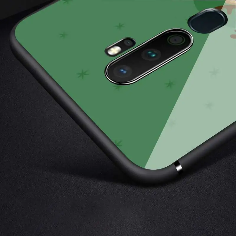 

Christmas Deer Snowman for OPPO Reno 2 Z 2Z 2F 3 4 Pro 5G F7 A5 A9 2020 Super Bright Black Phone Case Soft Cover Shell