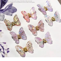 new nail art decorations luxury rhinestones for three dimensional aurora smart butterfly chains nail jewelry accessories 1pcs
