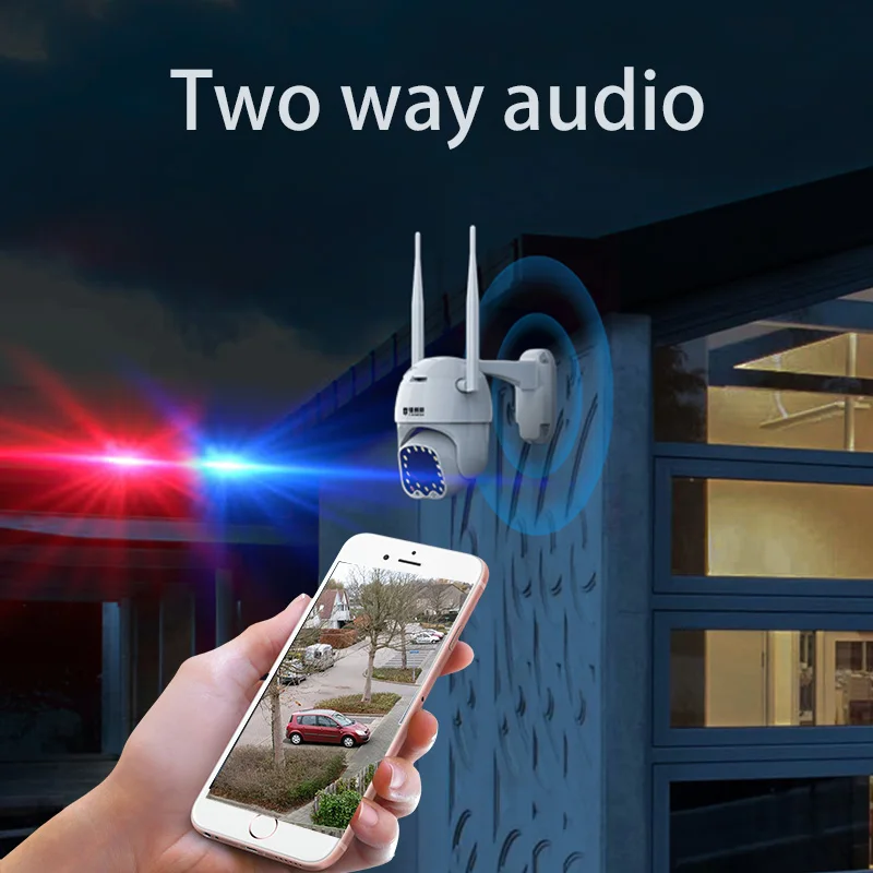 Открытый сигнал движения 2MP IP камера WiFi двойная антенна скорость купольная с