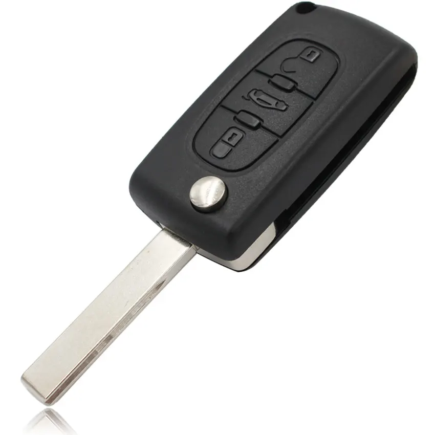 Новый Сменный складной чехол для автомобильного ключа пульта с 3 кнопками Peugeot 107