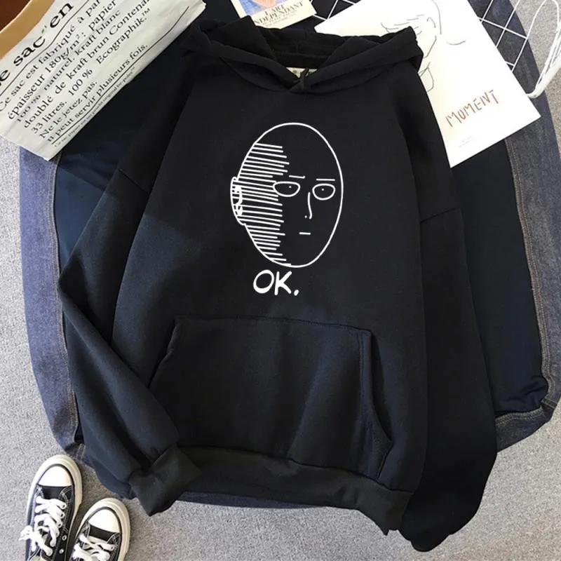 

One Punch Anime Hoodie Men 2021 Autumn Fleece Tracksuit Male Streetwear Clothes Fashion Mens Pullover Warm Sweatshirt Outerwear