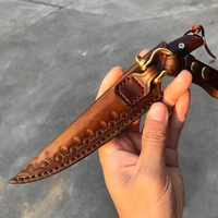 TURENZ- Full Tang M390 Steel Fixed Blade Knife Carbon Fiber Handle Outdoor Tools Tatical Knives Survival Camping Hunting Knife