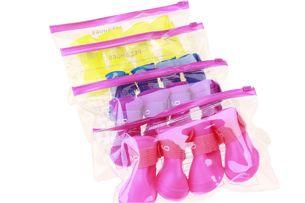 Обувь для собак пластиковая маленьких средних обувь животных водонепроницаемая