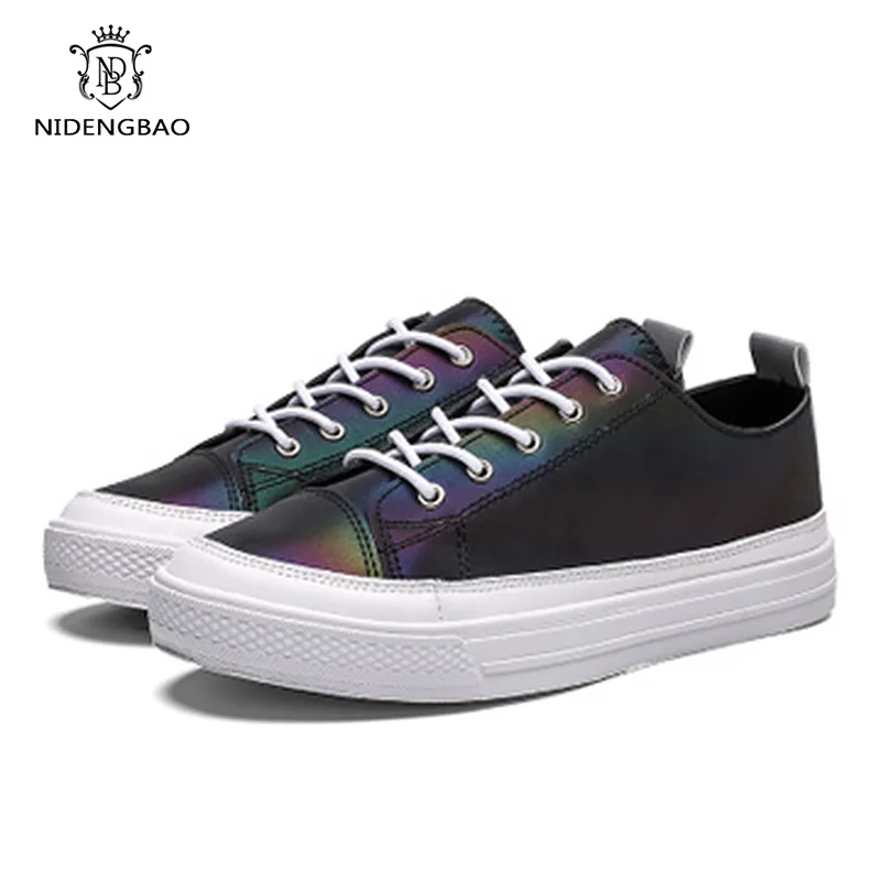 Мужские Светоотражающие кроссовки красочные повседневные туфли стильные