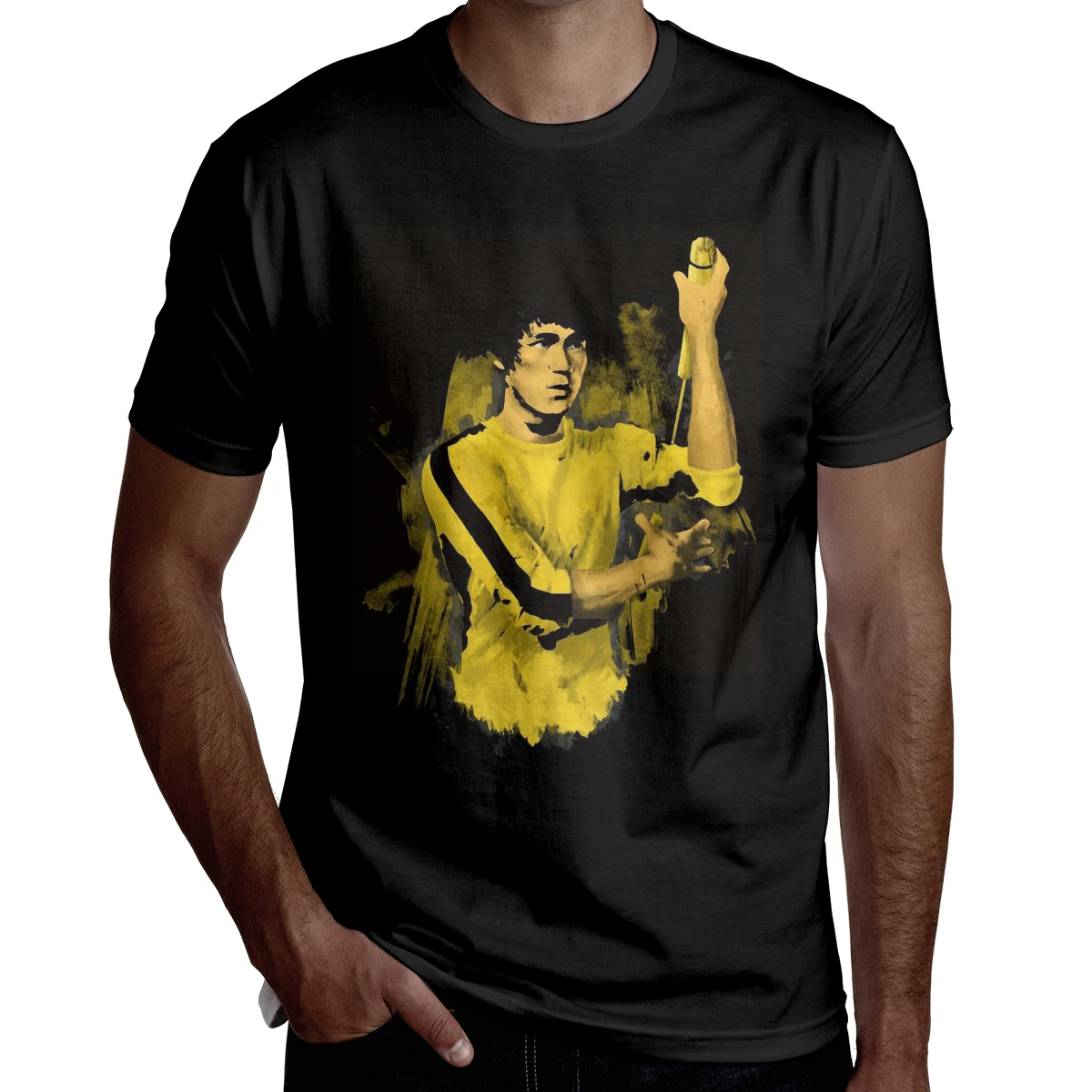 

Fashion T-shirt Chinese Kung Fu Martial Arts Star Bruce Lee 3D Printing Short-sleeved Men's New Cool Street T-shirt