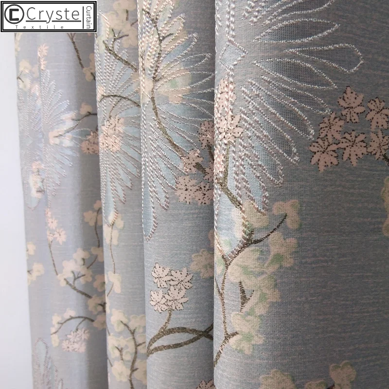 

Factory Direct High Precision Jacquard Base Fabric Window Shade Cloth Wholesale Jacquard Printing Living Room Bedroom Curtain