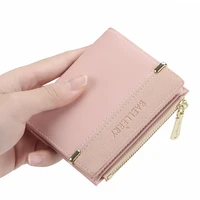 baellerry new womens wallet short women wallets zipper purse fashion matte solid wallets trendy coin purse card holder leather