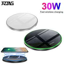 TATING 30W Qi Wireless Charger for iPhone 11 12 X XS Max Fast Wirless Charging for Samsung Xiaomi Huawei Wireless Charger