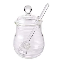 honey jar with and lid crystal honey pot beehive honey syrup container for home kitchen