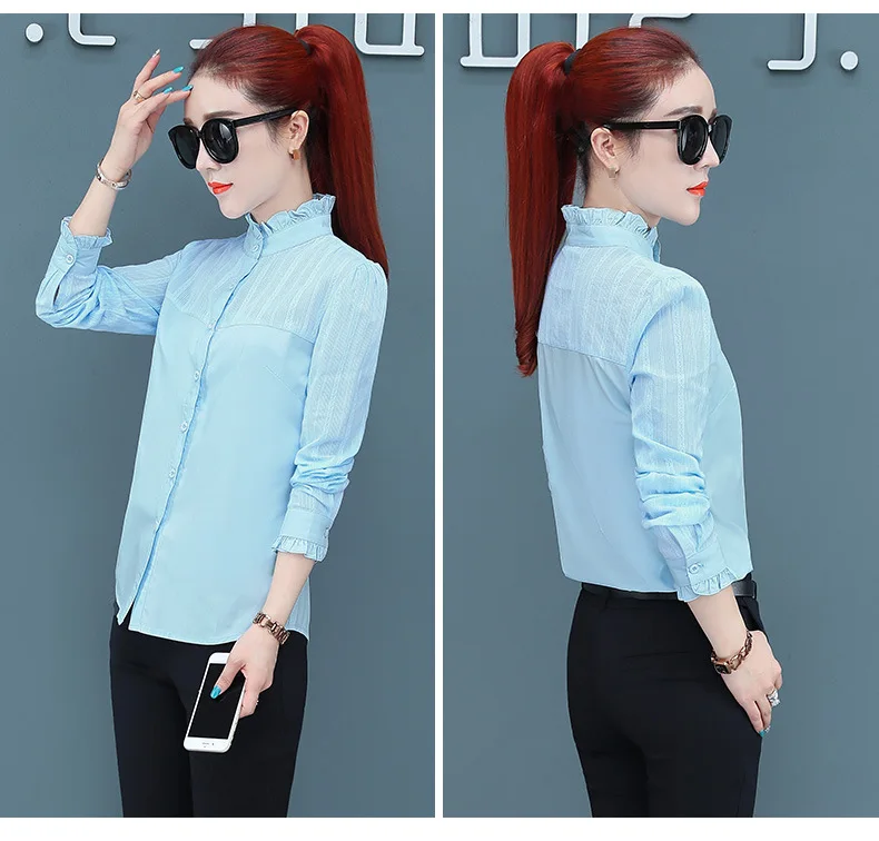 Новинка осенне-зимняя одежда из чистого хлопка новинка кружевная блузка с