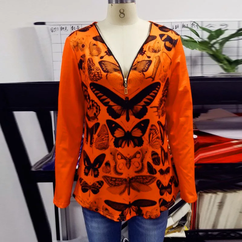 

Blusa Oversize Plus Size Shirt 3xl 4xl 5xl Sexy Women Long Sleeve V Neck Shirt Koszulki Damskie Plus Size Clothes Camisas Mujer