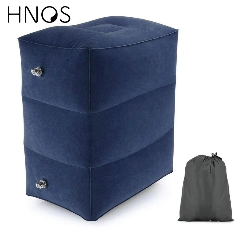 Дорожная надувная подушка для ног регулируемая высота портативная переноски