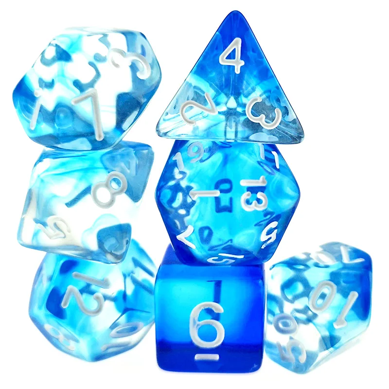 7 шт. Туманность полиэдральный набор костей для ролевых игр полупрозрачный с